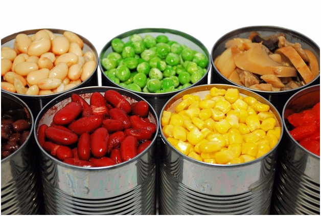 Canned Fruits and vegetables