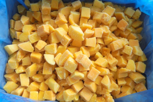 Frozen mango dices
